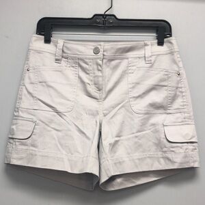 White House Black Market light gray shorts